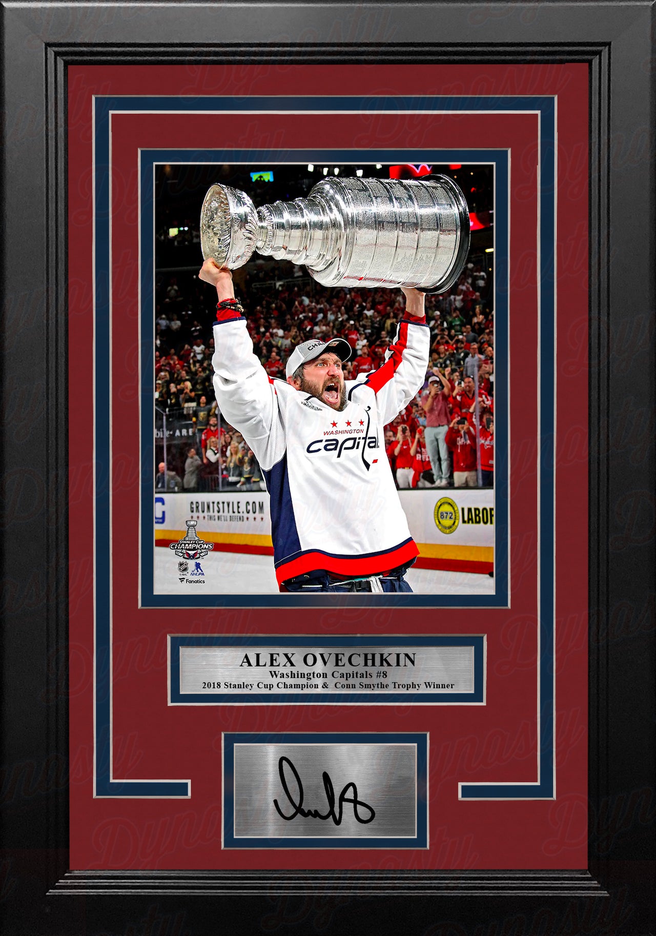 Alex Ovechkin Washington Capitals 2018 Stanley Cup 8x10 Framed Hockey Photo with Engraved Autograph - Dynasty Sports & Framing 