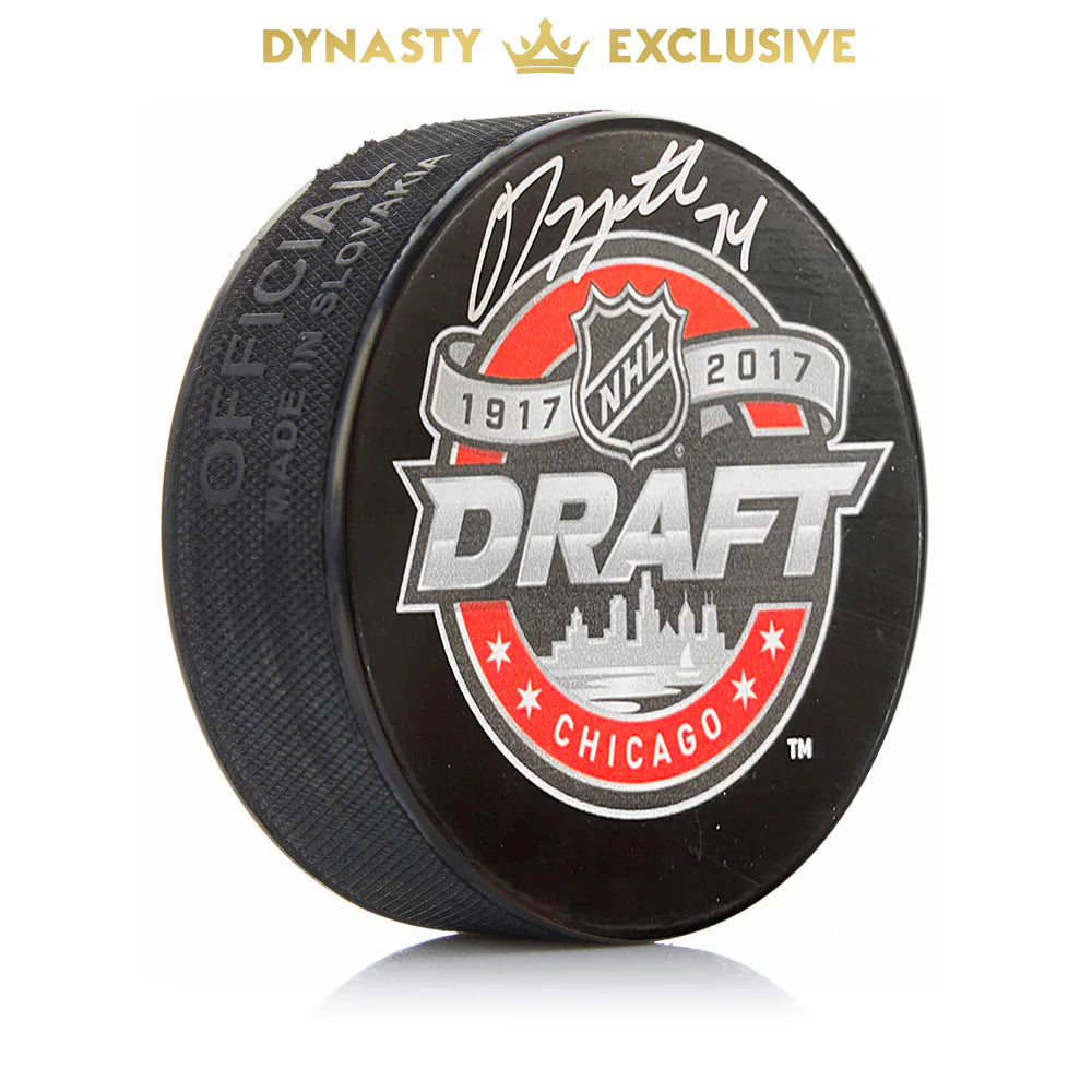 Owen Tippett Autographed Philadelphia Flyers 2017 Draft Hockey Logo Puck