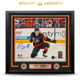 Owen Tippett Knee Celebration Philadelphia Flyers Autographed 16" x 20" Framed Hockey Photo - Dynasty Sports & Framing 