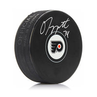 Owen Tippett Autographed Philadelphia Flyers Hockey Logo Puck