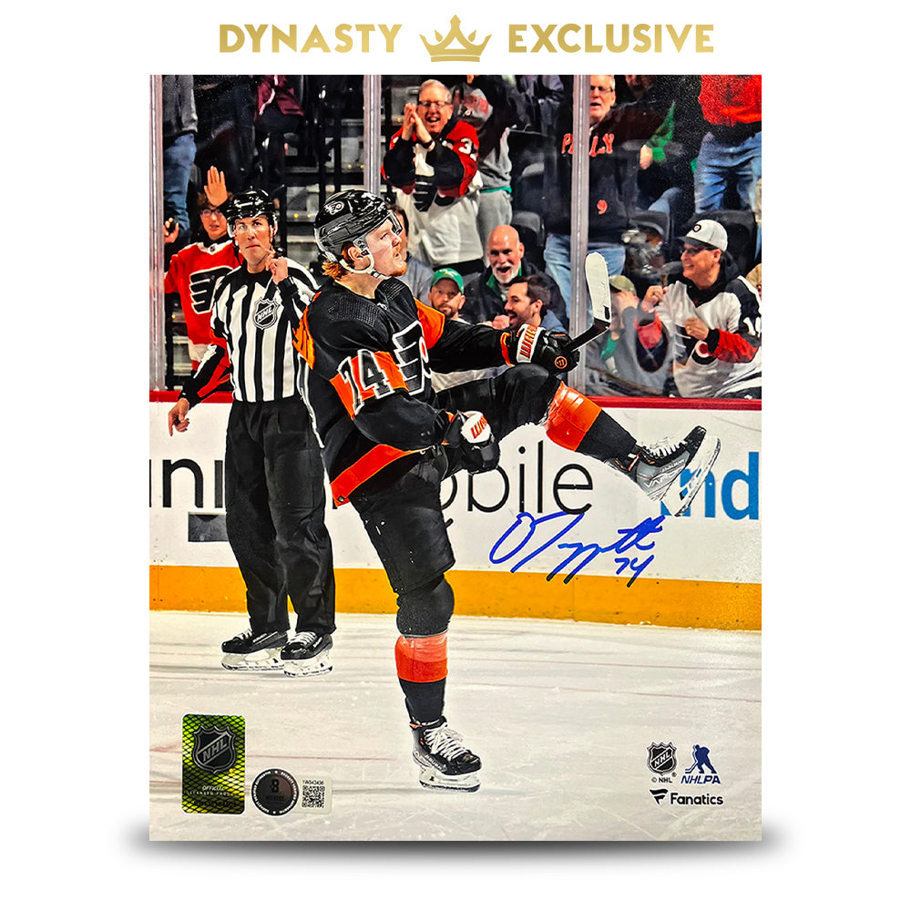 Owen Tippett Goal Celebration Philadelphia Flyers Autographed 11" x 14" Hockey Photo