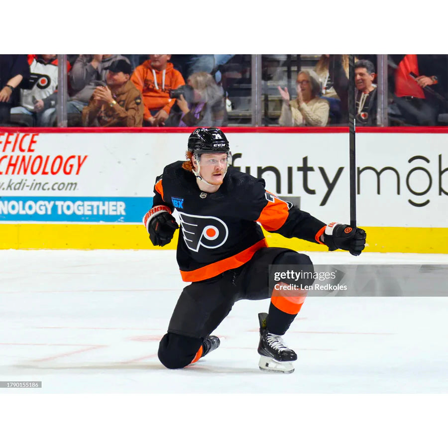 Owen Tippett Philadelphia Flyers Goal Knee Celebration Hockey Photo
