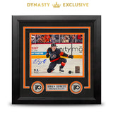 Owen Tippett Knee Celebration Philadelphia Flyers Autographed 8" x 10" Framed Hockey Photo - Dynasty Sports & Framing 