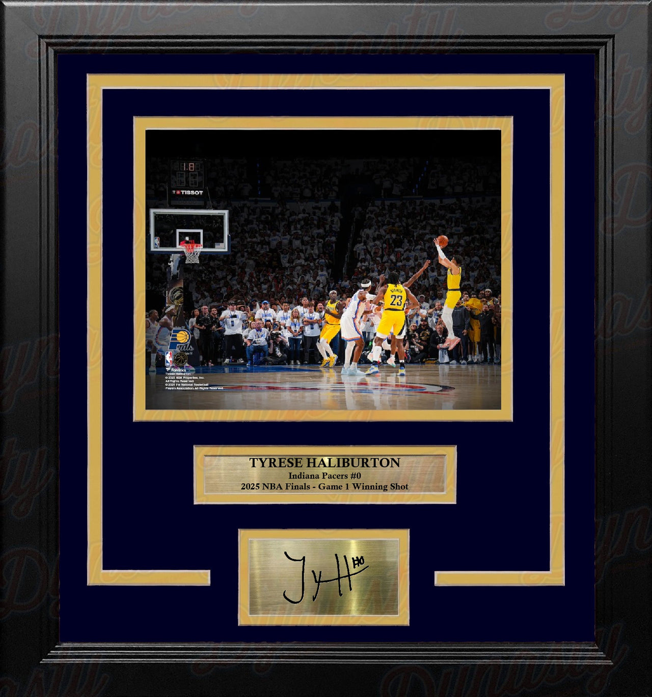 Tyrese Haliburton Indiana Pacers Finals Game-Winning Shot 8x10 Framed Photo with Engraved Autograph