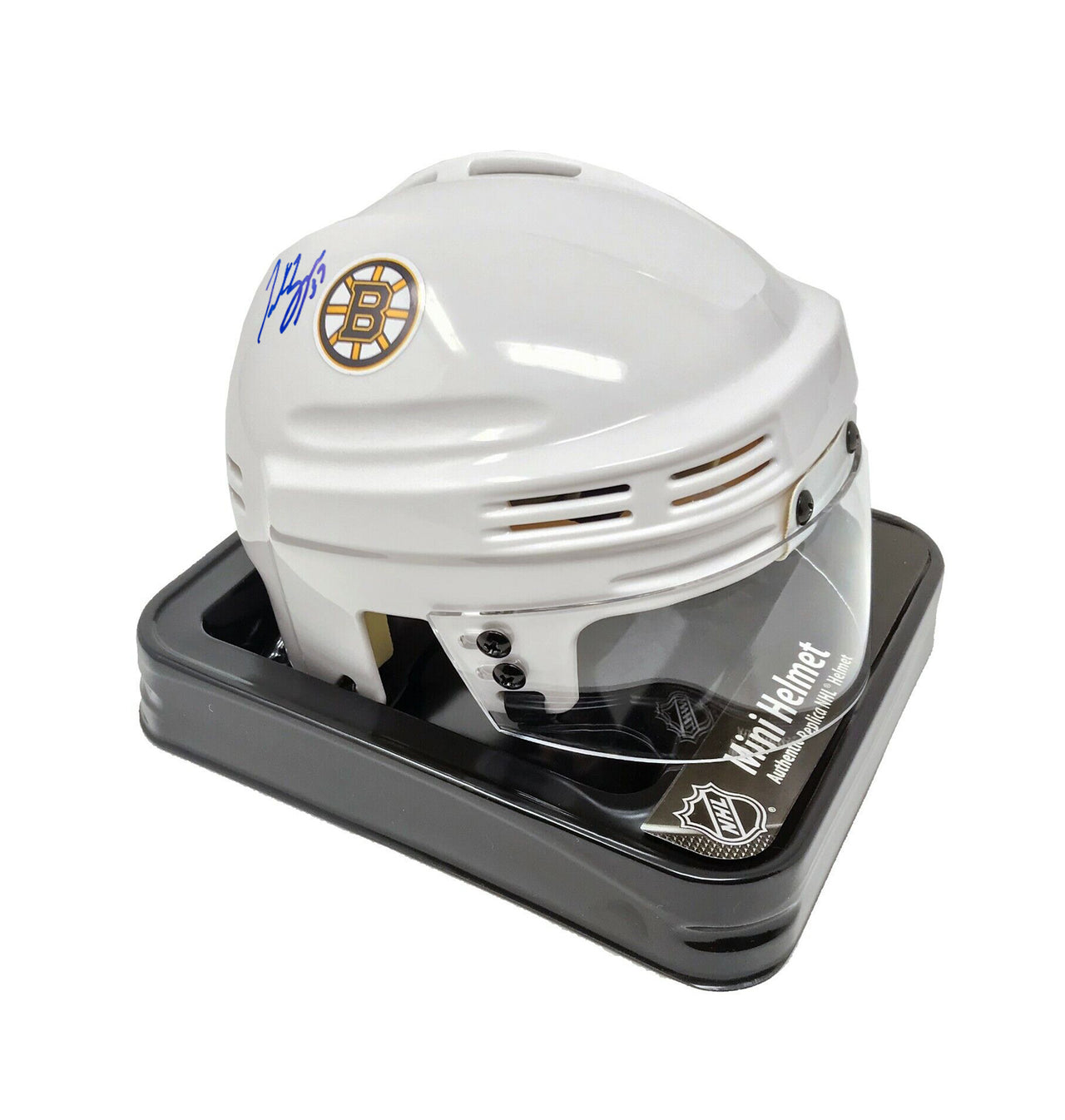 Patrice Bergeron Boston Bruins Autographed White Mini-Helmet
