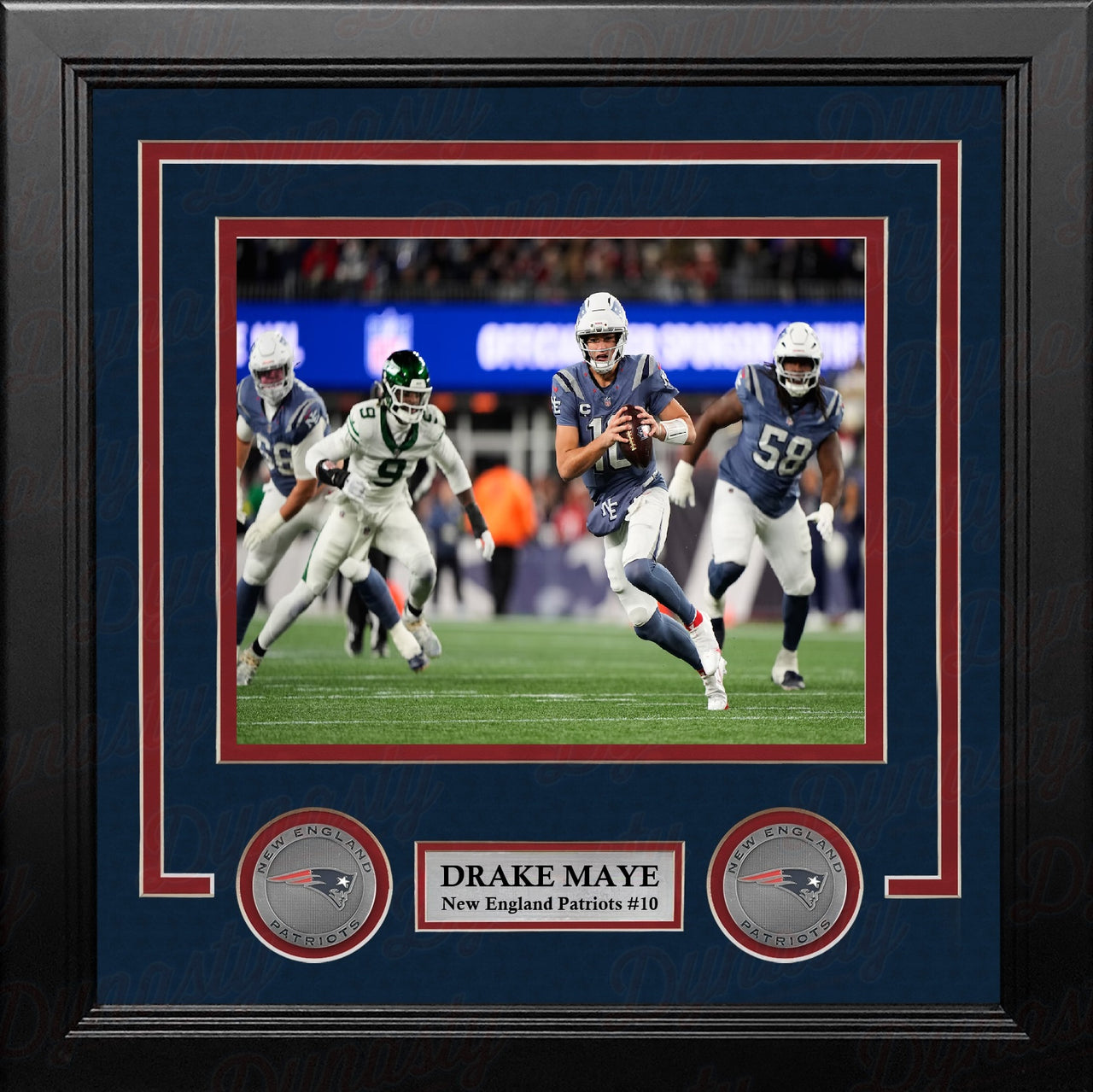 Drake Maye New England Patriots 8" x 10" Framed Rivalries Photo