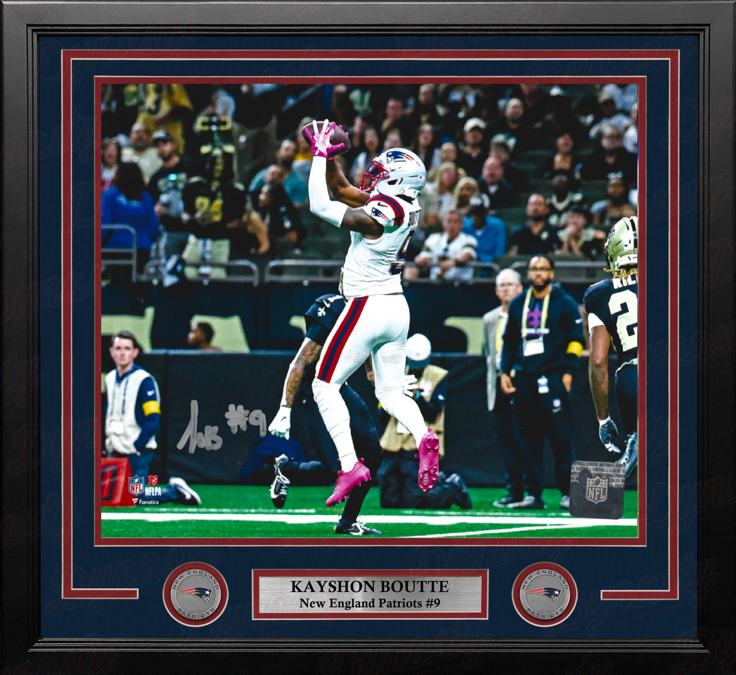 Kayshon Boutte New England Patriots Signed 11" x 14" Framed Photo