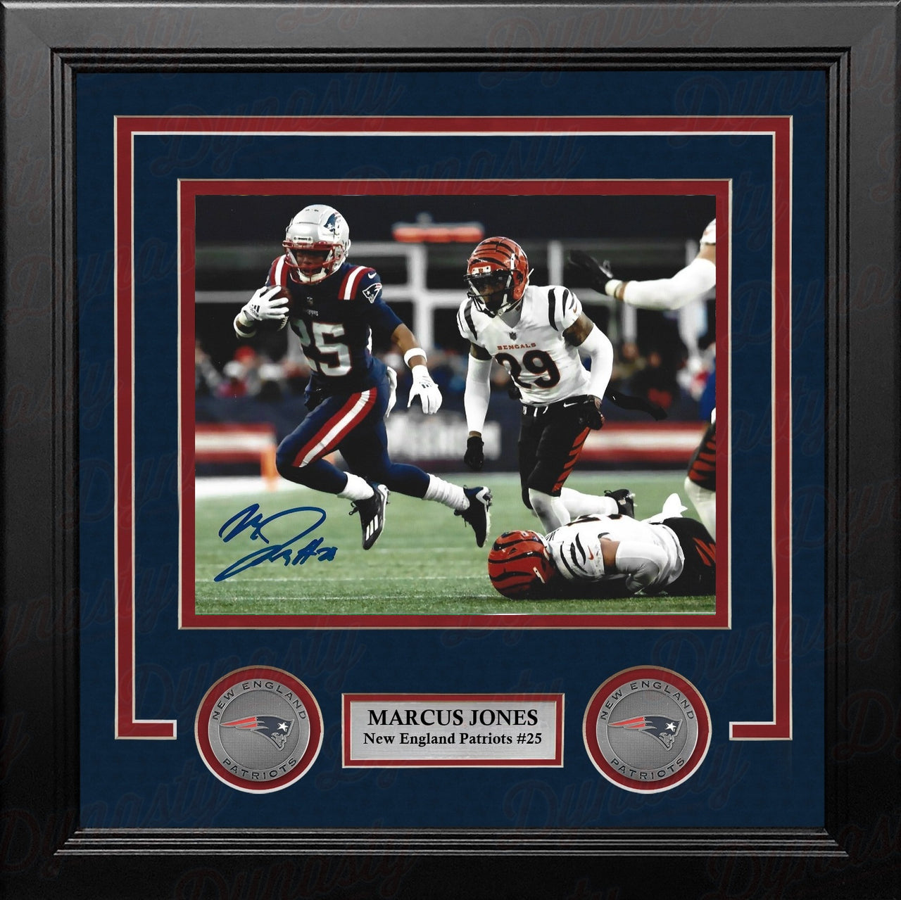 Marcus Jones New England Patriots Signed 8" x 10" Action Framed Photo