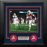Marcus Jones New England Patriots Signed 8" x 10" Pick 6 Framed Photo - Dynasty Sports & Framing 