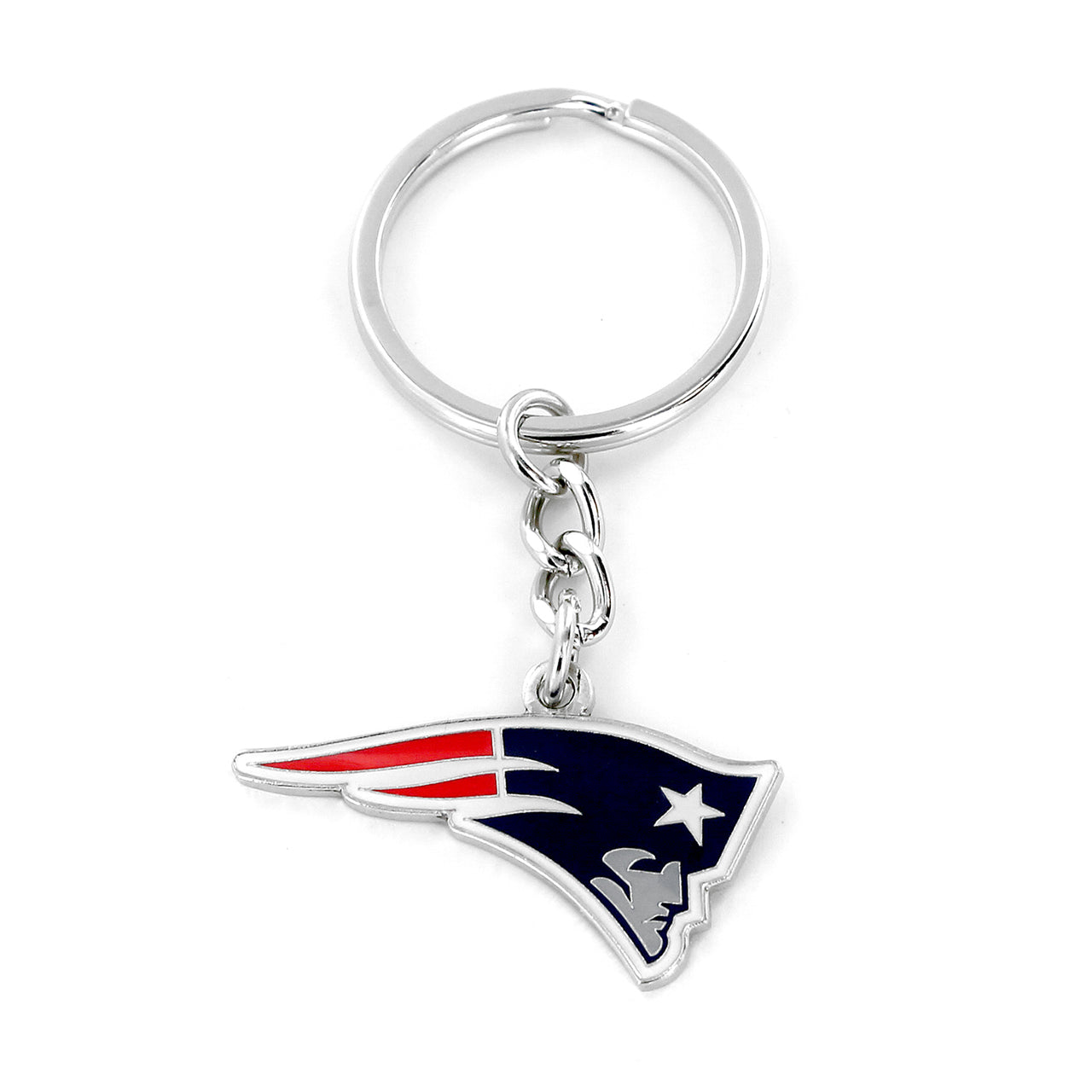 New England Patriots Metal Logo Keychain