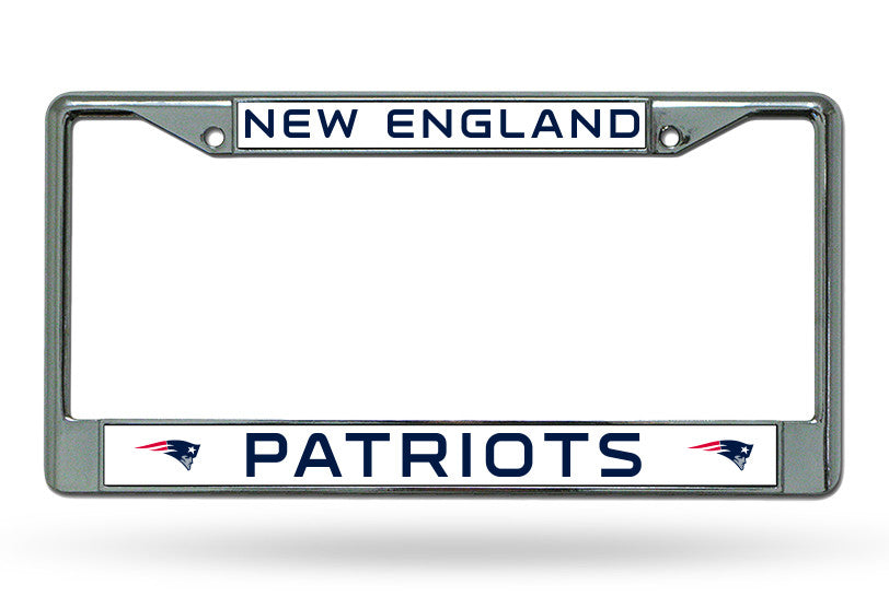 New England Patriots NFL Football Chrome License Plate Frame