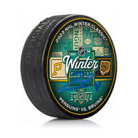Pavel Zacha Boston Bruins Autographed 2023 Winter Classic Puck - Dynasty Sports & Framing 