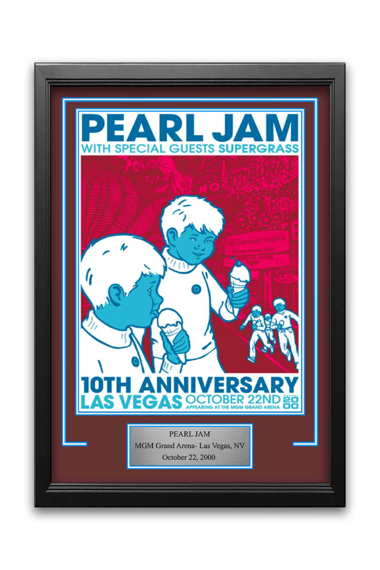 Pearl Jam MGM Grand Arena 2000 Concert Poster Frame Kit