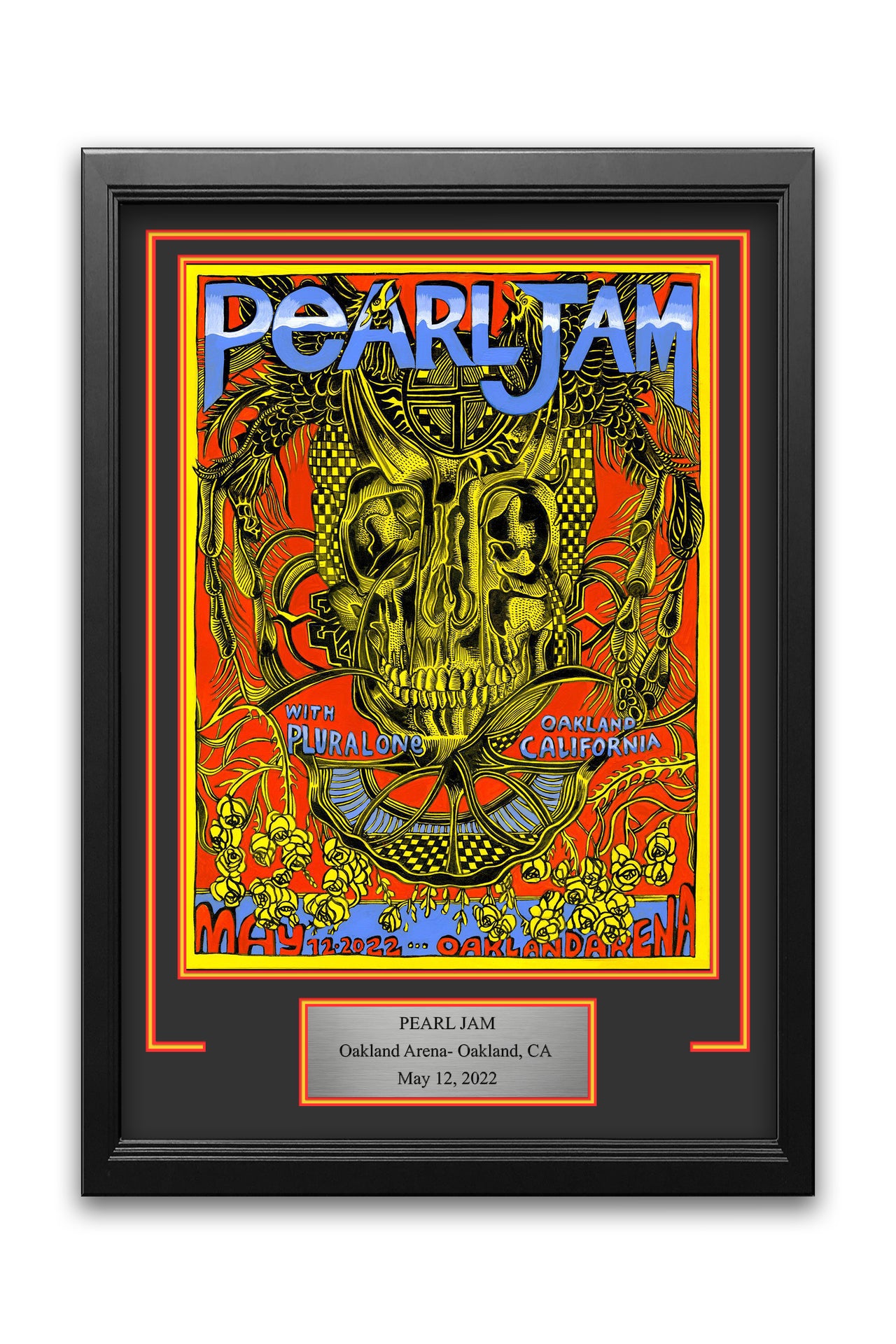 Pearl Jam Oakland Arena 2022 Concert Poster Frame Kit