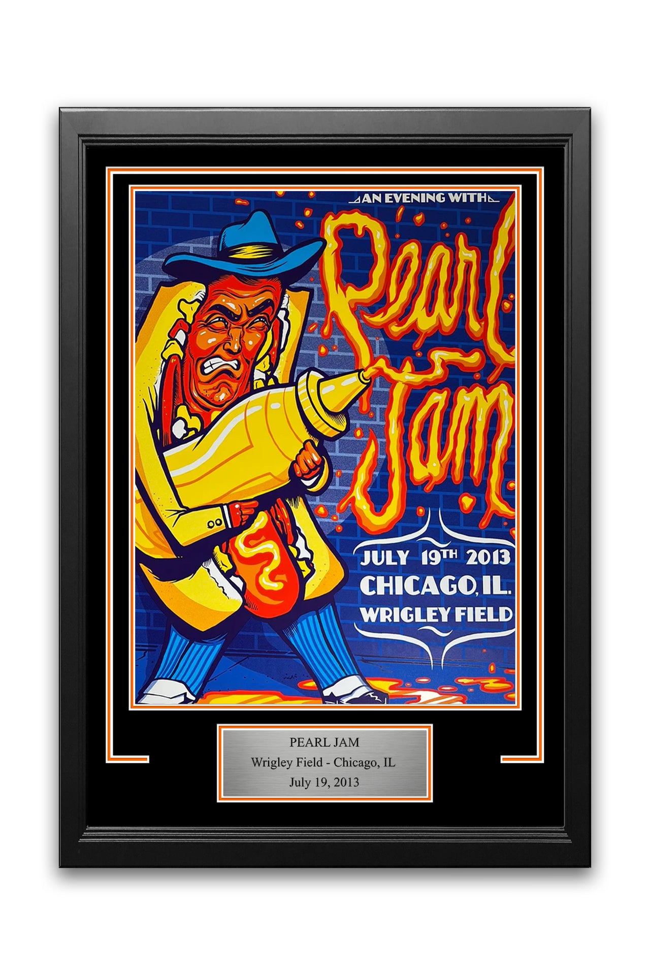 Pearl Jam Wrigley Field 2013 Concert Poster Frame Kit