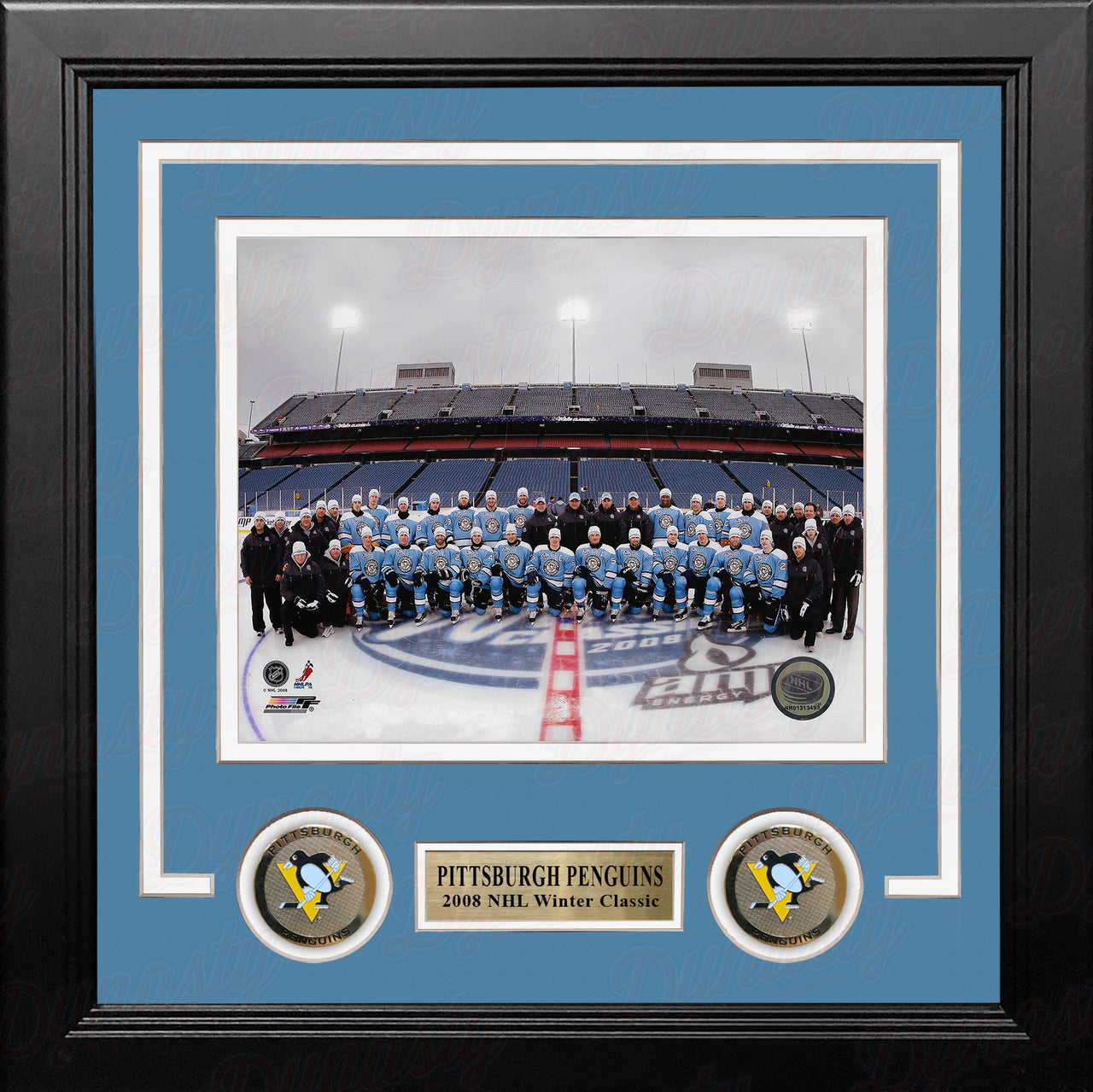 Pittsburgh Penguins 2008 Winter Classic Line-Up 8" x 10" Framed Hockey Photo