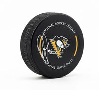 Rick Tocchet Autographed Pittsburgh Penguins Hockey Game Model Puck - Dynasty Sports & Framing 