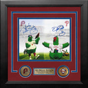 Phillie Phanatic Dave Raymond & Tom Burgoyne 8" x 10" Framed Baseball Collage Photo - Dynasty Sports & Framing 