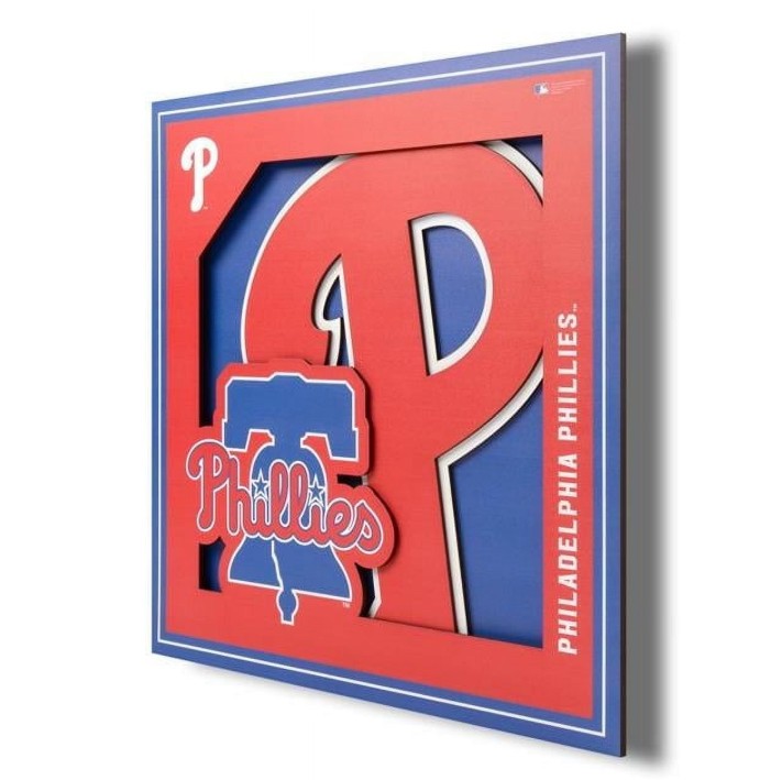 Philadelphia Phillies 12" x 12" 3D Logo Series Wall Art