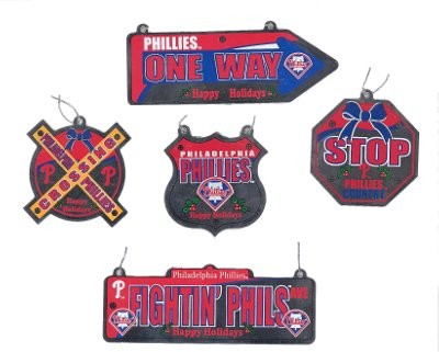 Philadelphia Phillies 5-Piece Metal Sign Ornament