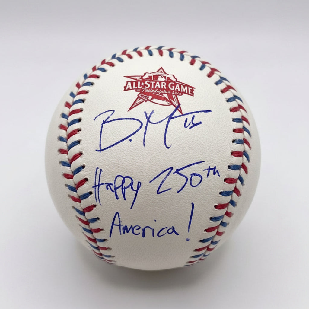 Brandon Marsh Philadelphia Phillies Signed 2026 MLB All-Star Game Baseball - Happy 250th America!