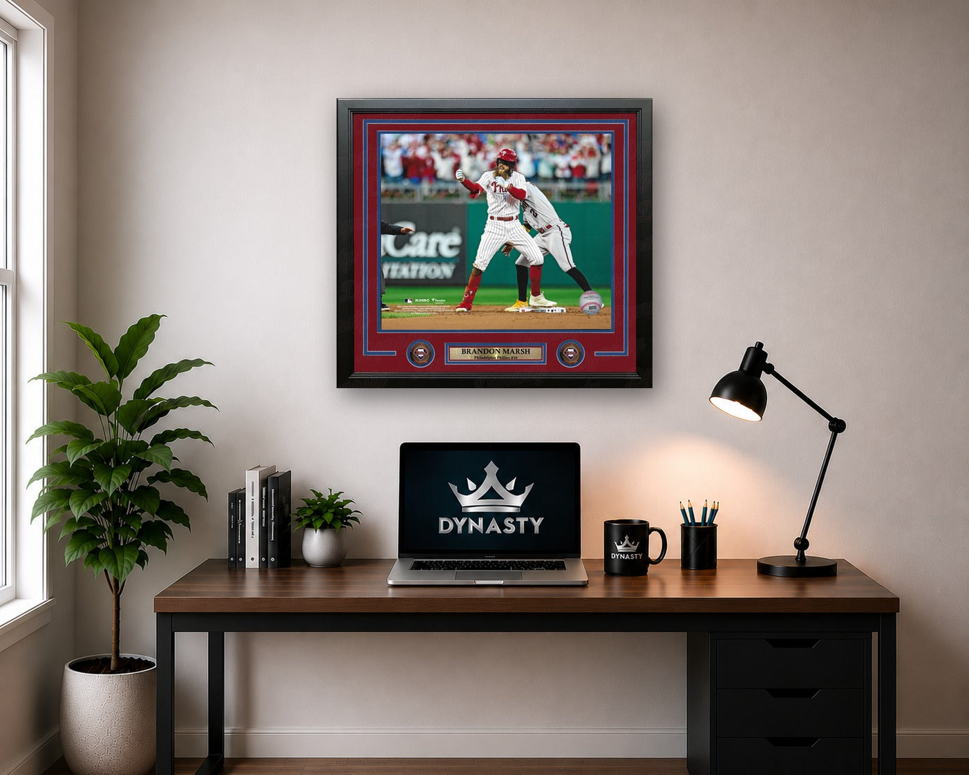 Brandon Marsh Celebration Philadelphia Phillies 8" x 10" Framed Baseball Photo