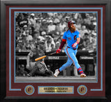 Brandon Marsh Home Run Philadelphia Phillies 11" x 14" Framed Throwback Spotlight Photo - Dynasty Sports & Framing 