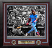 Brandon Marsh Home Run Philadelphia Phillies 11" x 14" Framed Throwback Spotlight Photo - Dynasty Sports & Framing 