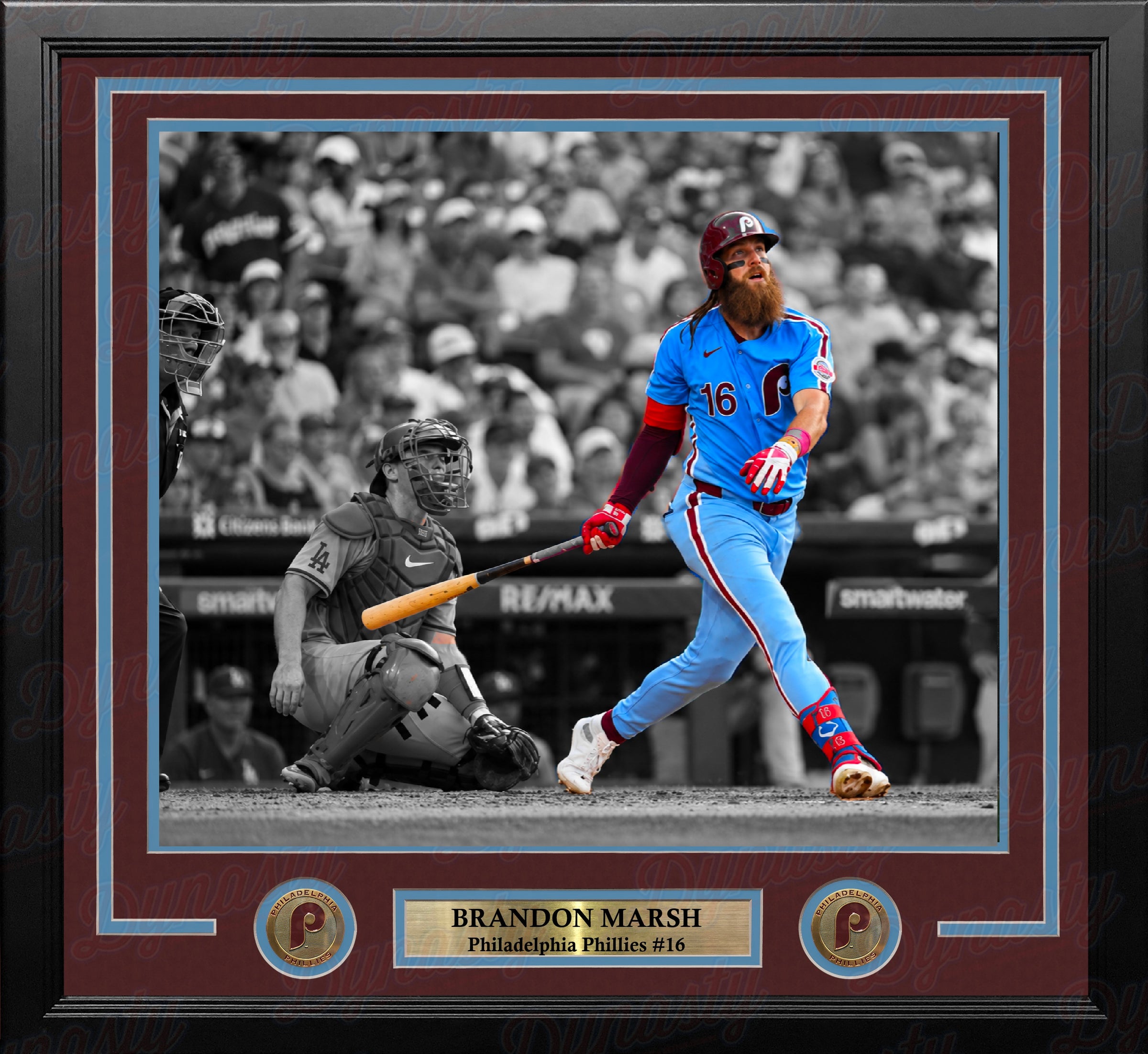 Brandon Marsh Home Run Philadelphia Phillies 11" x 14" Framed Throwback Spotlight Photo