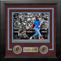 Brandon Marsh Home Run Philadelphia Phillies 8" x 10" Framed Throwback Spotlight Photo - Dynasty Sports & Framing 