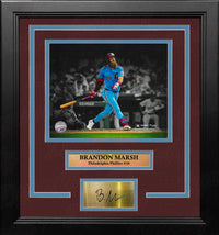 Brandon Marsh Philadelphia Phillies 8x10 Framed Throwback Blackout Photo with Engraved Autograph - Dynasty Sports & Framing 