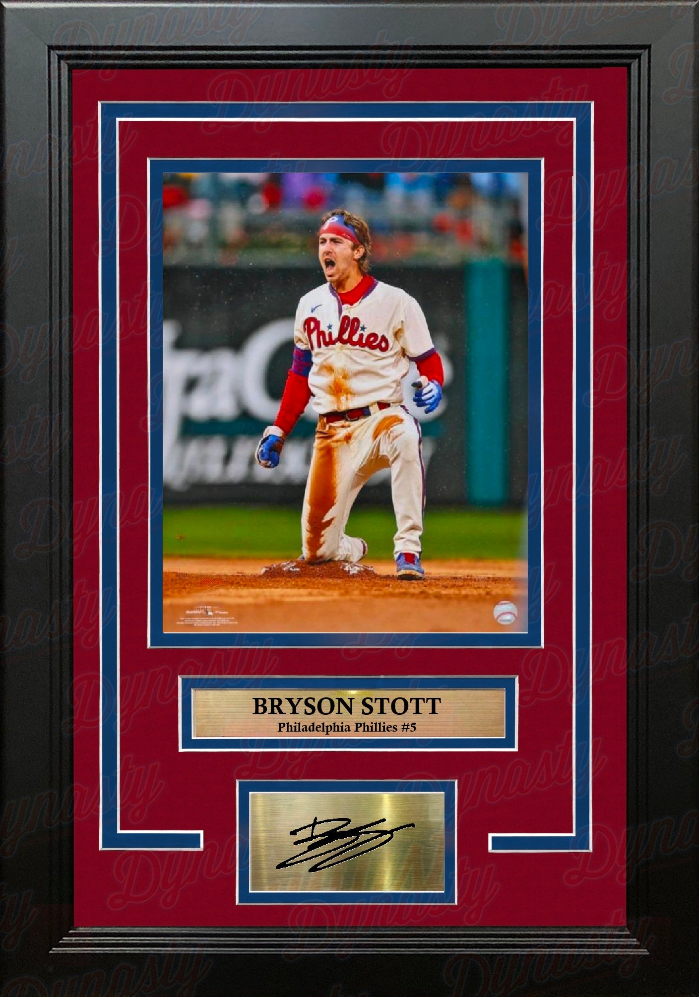 Bryson Stott Celebration Philadelphia Phillies 11" x 14" Framed Baseball Photo with Engraved Autograph