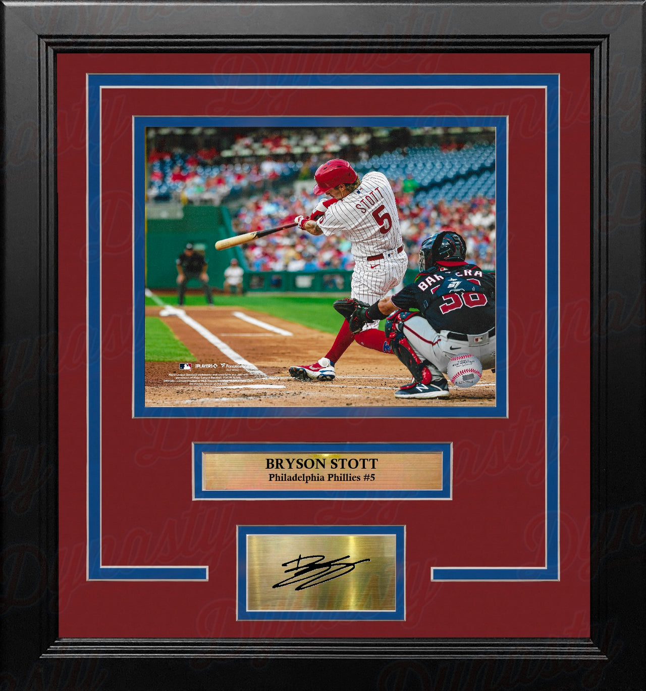 Bryson Stott Swing Philadelphia Phillies 16" x 20" Framed Baseball Photo with Engraved Autograph