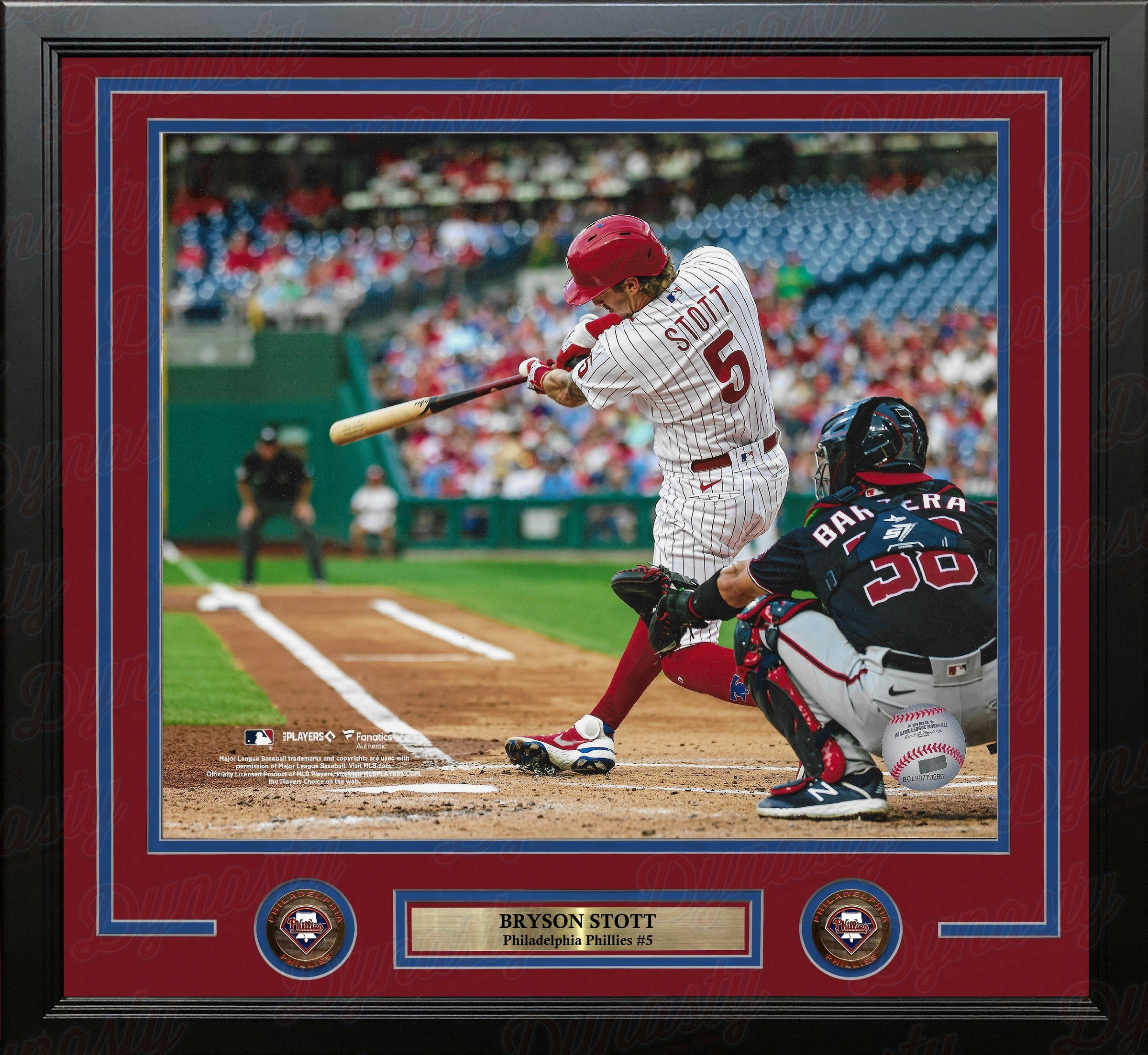 Bryson Stott Swing Philadelphia Phillies 16" x 20" Framed Baseball Photo