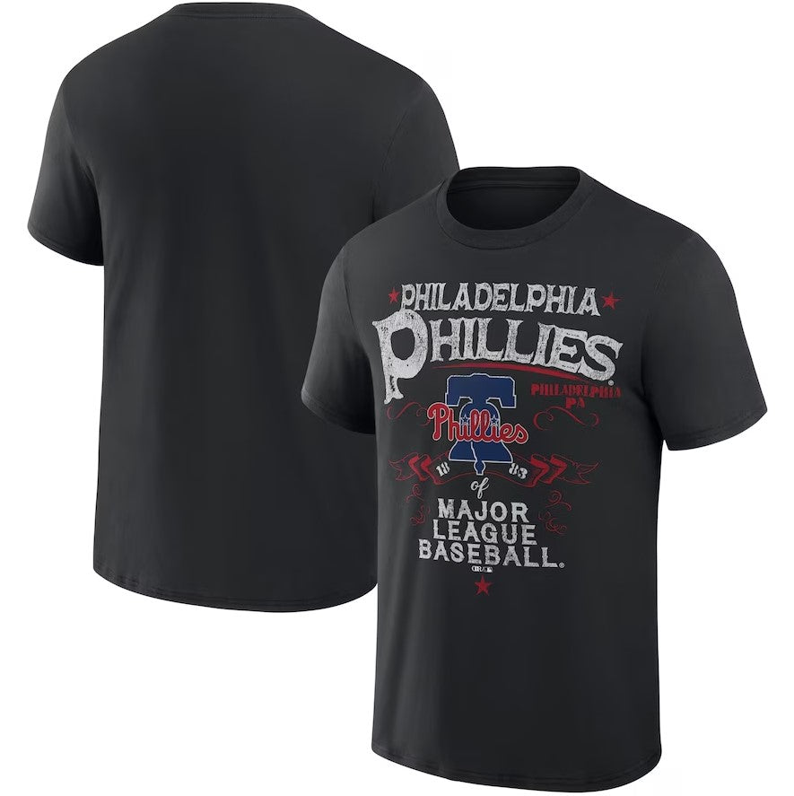 Philadelphia Phillies Darius Rucker Collection Beach Splatter T-Shirt - Black