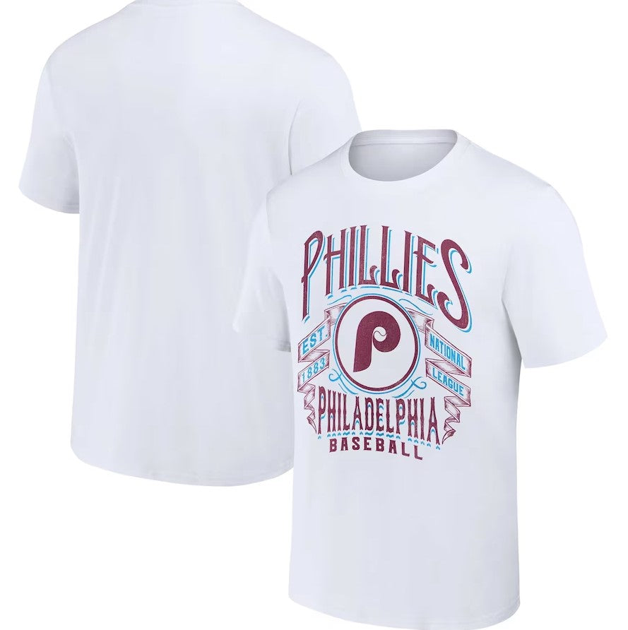 Philadelphia Phillies Darius Rucker Collection Distressed Rock Vintage T-Shirt - White