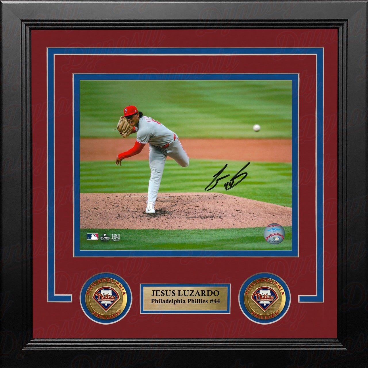 Jesus Luzardo Pitching Action Philadelphia Phillies Autographed 8" x 10" Framed Baseball Photo