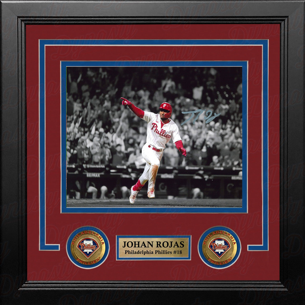 Johan Rojas Philadelphia Phillies Autographed 8" x 10" Framed Spotlight Baseball Photo