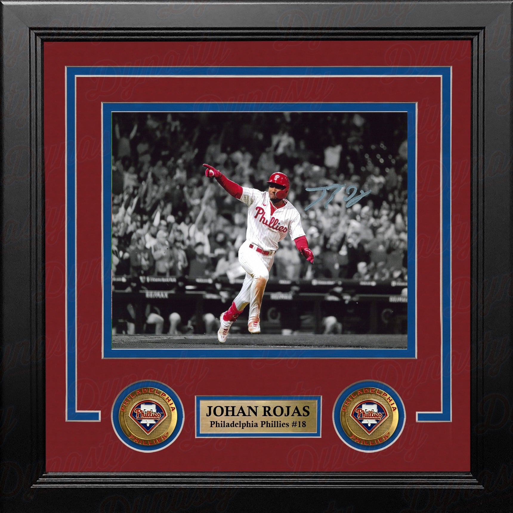 Johan Rojas Philadelphia Phillies Autographed 8" x 10" Framed Spotlight Baseball Photo