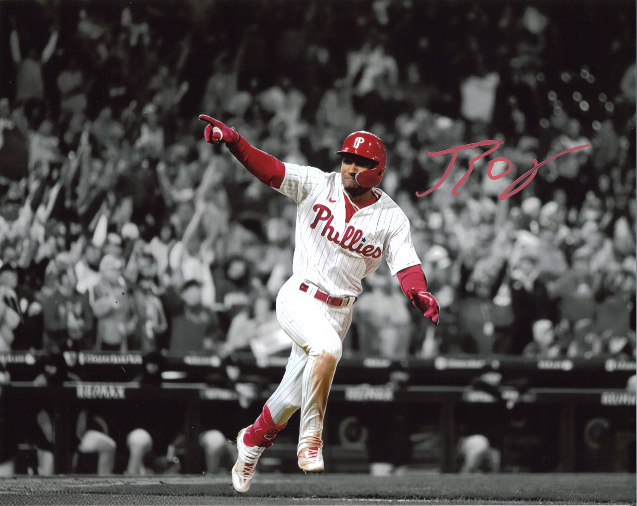 Johan Rojas Philadelphia Phillies Autographed 11" x 14" Spotlight Baseball Photo (Red)
