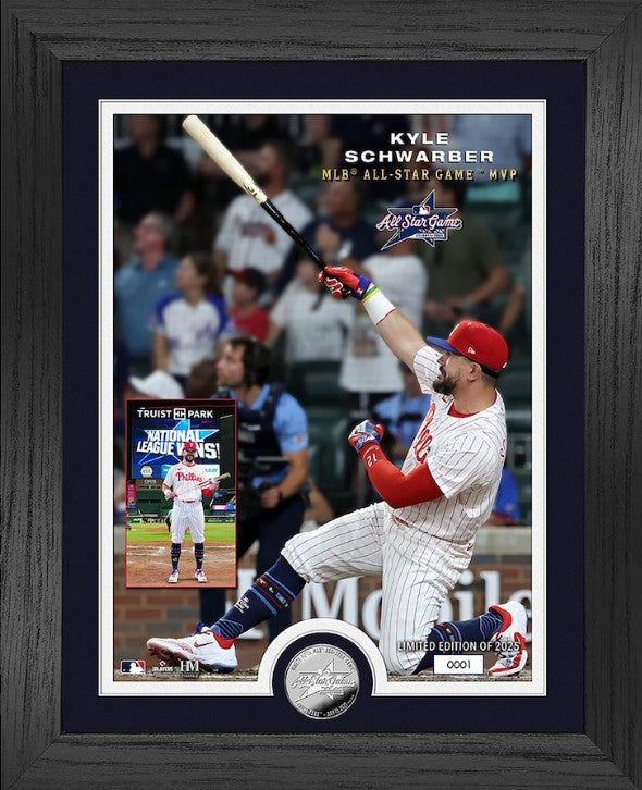 Kyle Schwarber Philadelphia Phillies Highland Mint 2025 All-Star Game MVP 8x10 Photo w/ Silver Coin