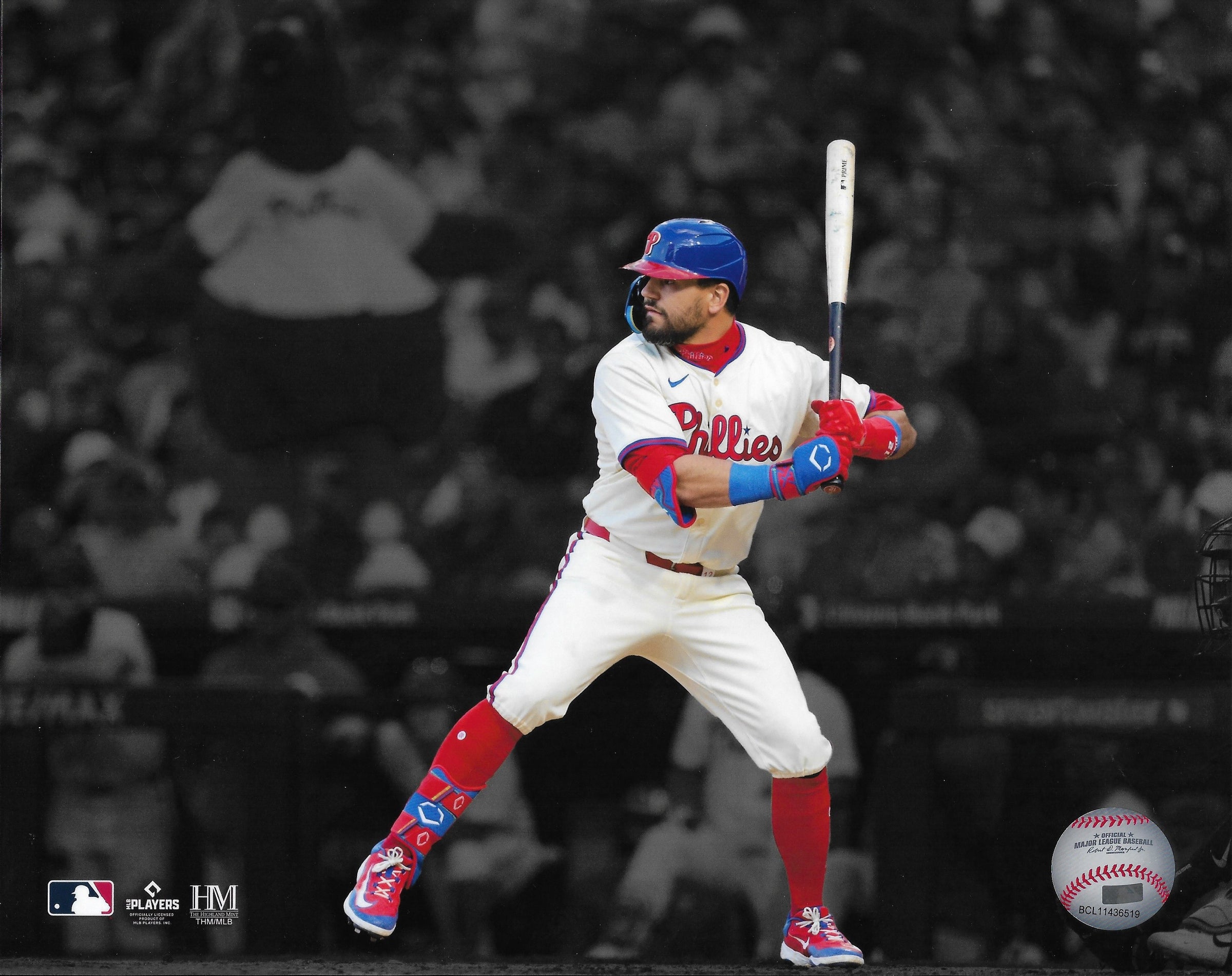 Kyle Schwarber Blackout Swing Philadelphia Phillies 8" x 10" Baseball Photo