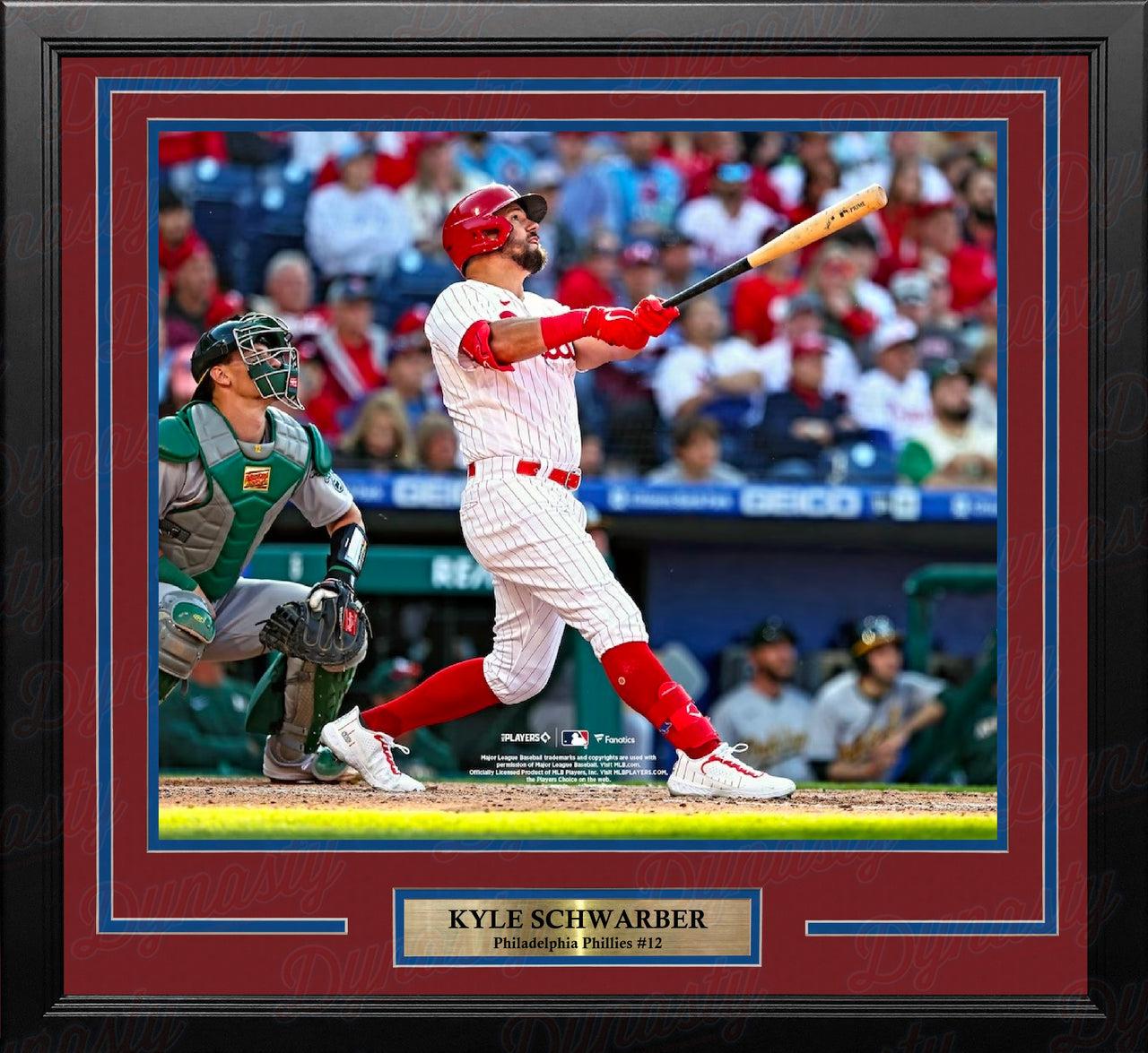 Kyle Schwarber Home Run Swing Philadelphia Phillies 16" x 20" Framed Baseball Photo