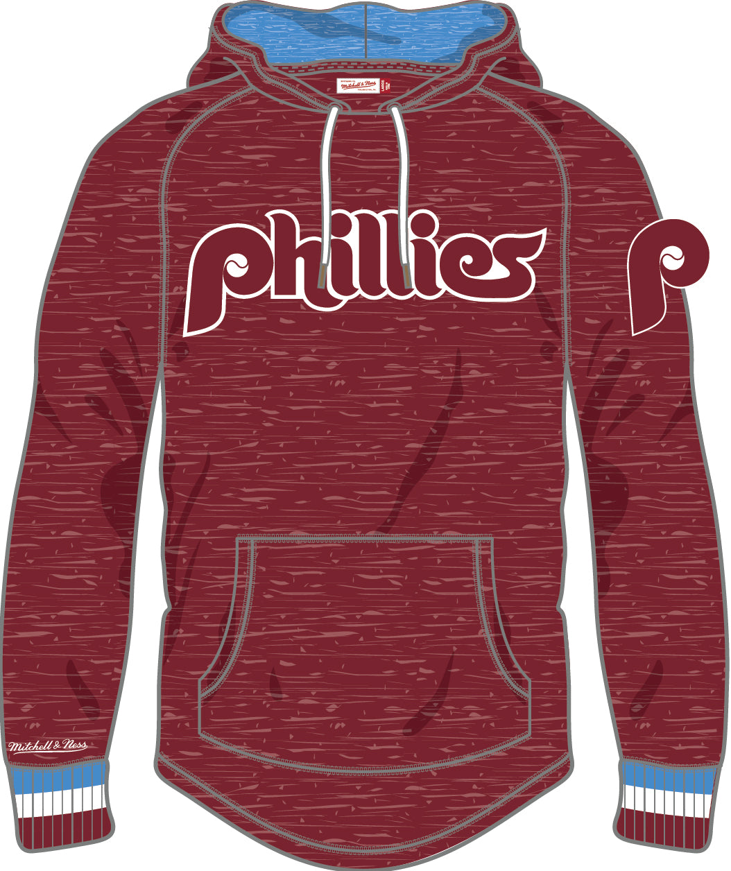 Philadelphia Phillies Mitchell & Ness Legendary Slub Long-Sleeve Hoodie