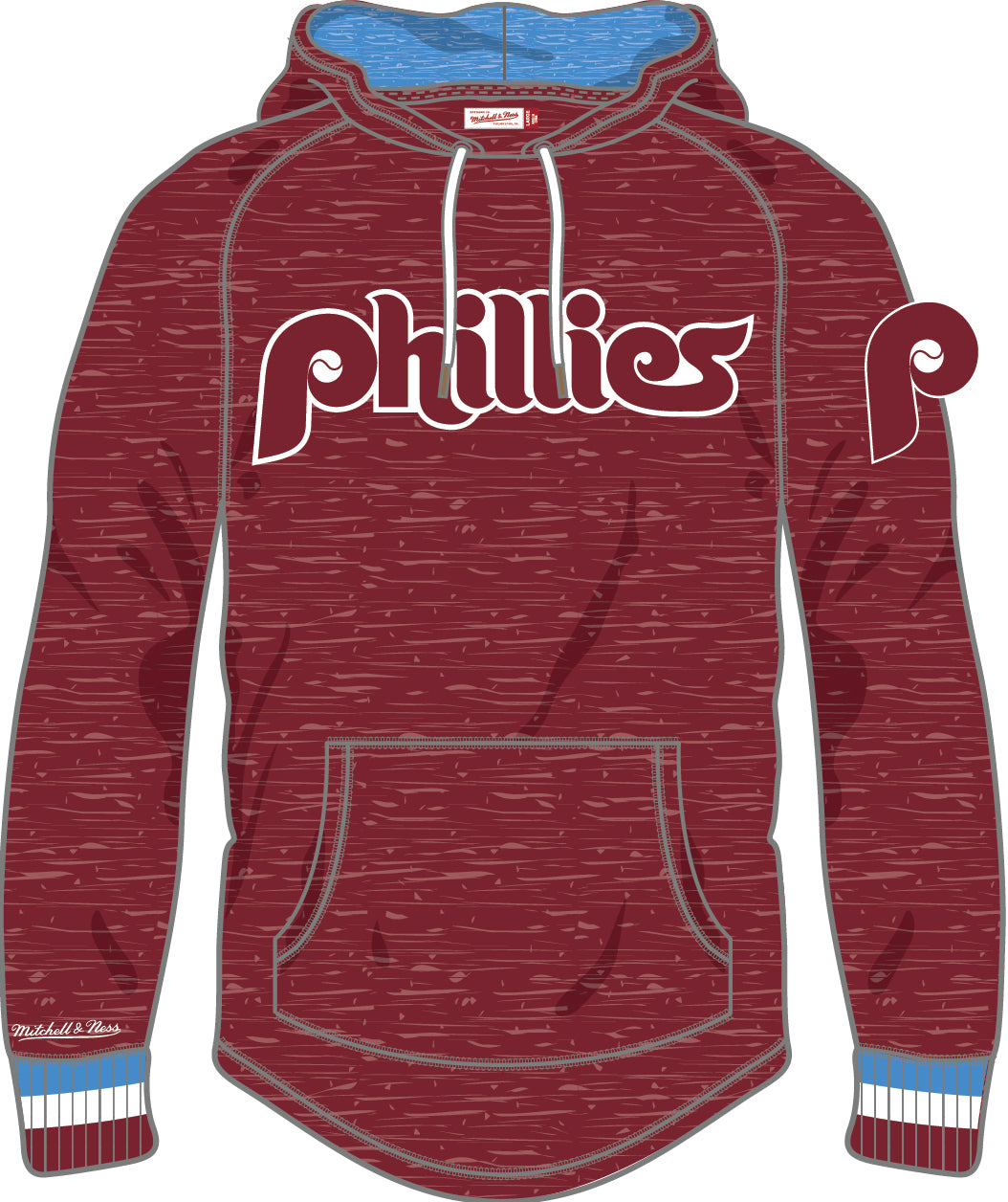 Phillies Washed Hoodie w/cutoff bottom – White Lotus