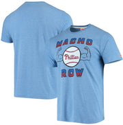 Philadelphia Phillies Macho Row Hyperlocal Tri-Blend T-Shirt - Light Blue - Dynasty Sports & Framing 