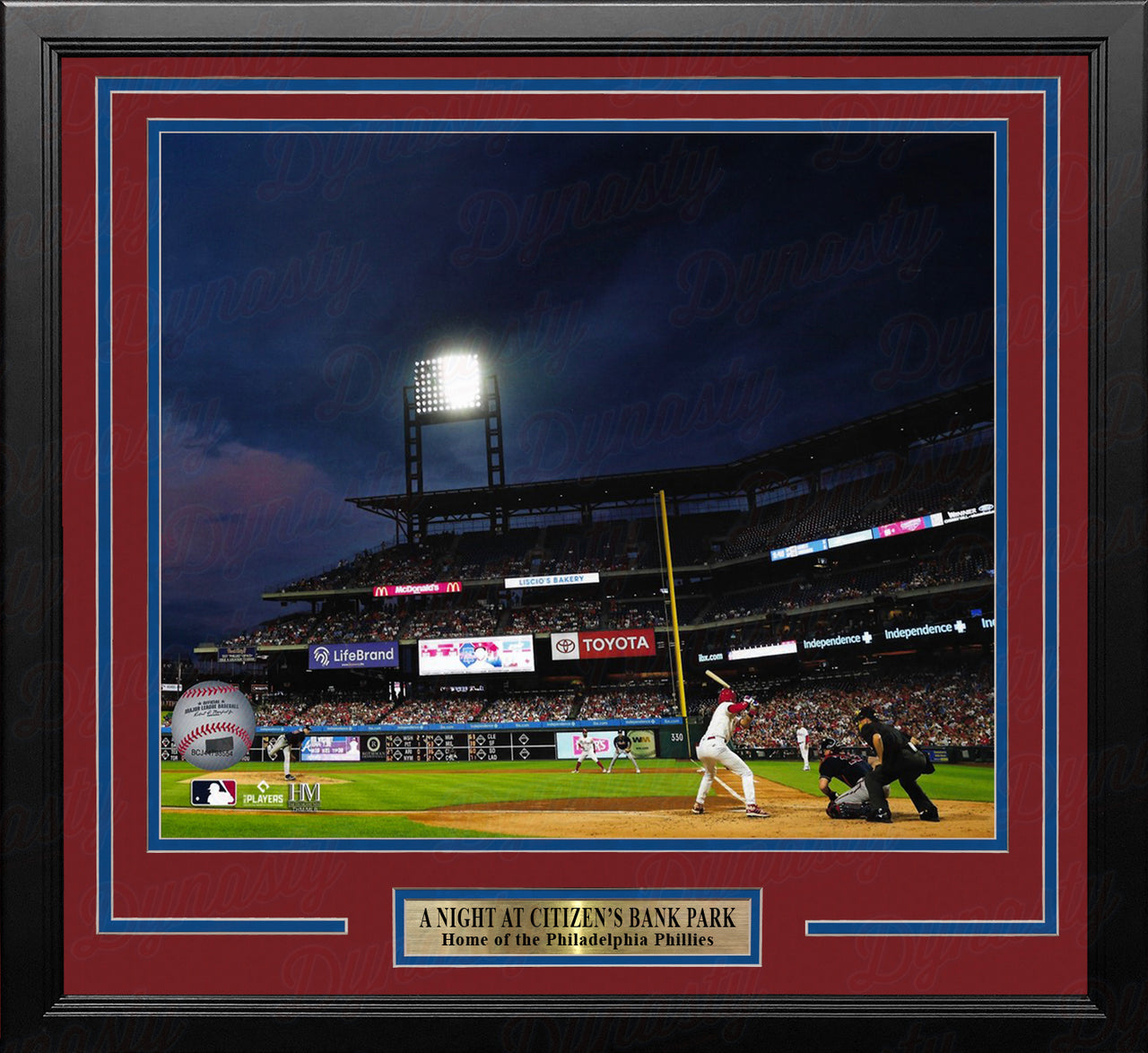 Night at Citizen's Bank Philadelphia Phillies 16" x 20" Framed Baseball Stadium Photo