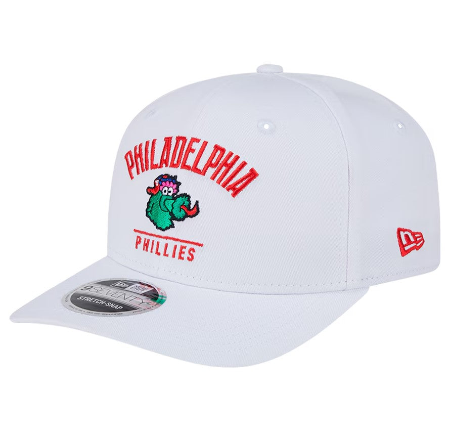 Philadelphia Phillies New Era City Arch Phanatic 9SEVENTY Stretch-Snap Adjustable Hat - White
