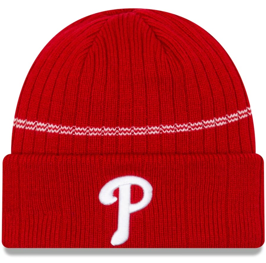 Philadelphia Phillies New Era Primary Logo On-Field Sport Cuffed Knit Hat - Red