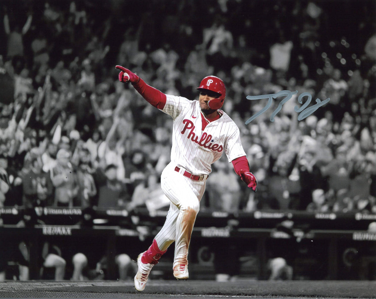 Johan Rojas Philadelphia Phillies Autographed 11" x 14" Spotlight Baseball Photo (Silver)